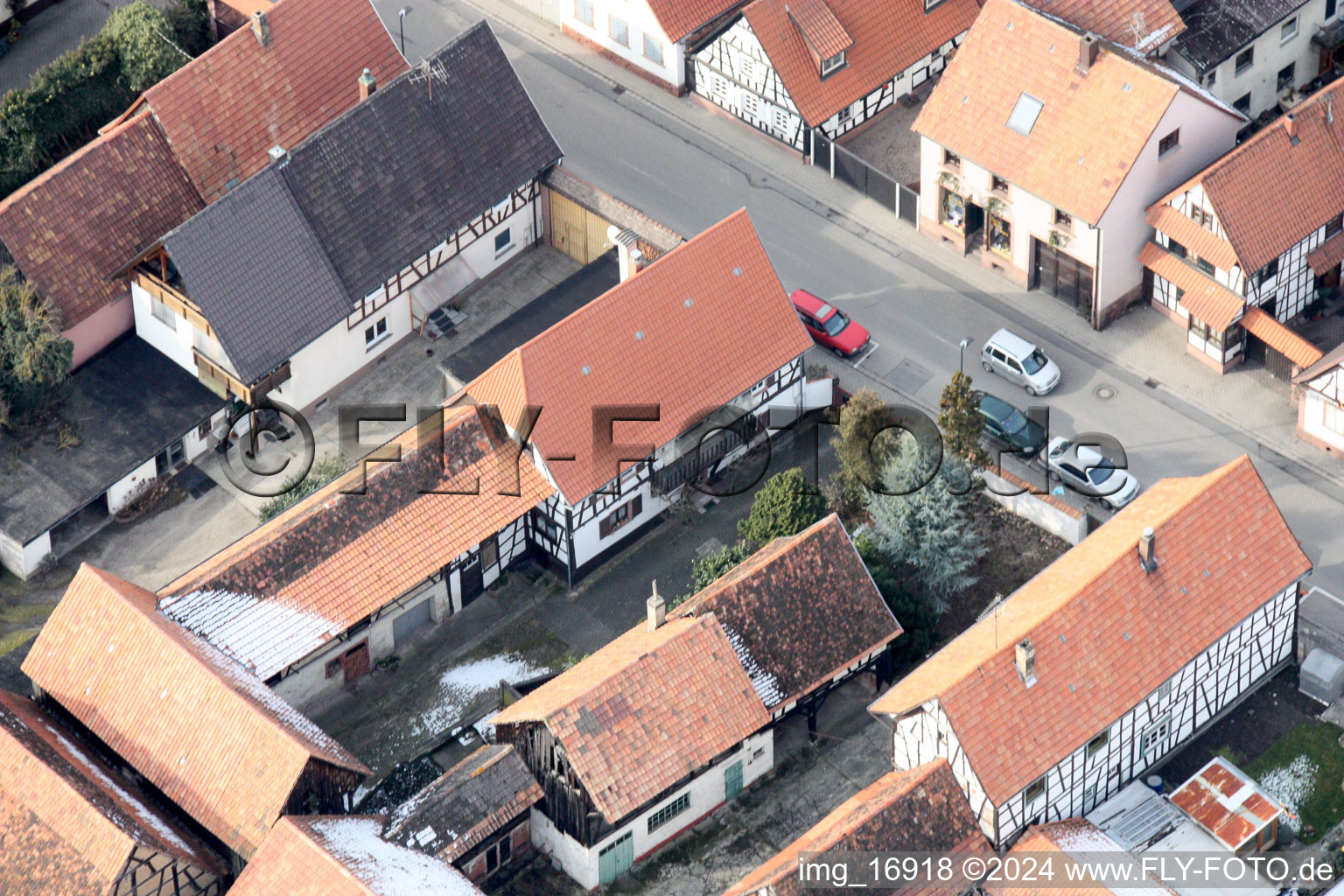 Rheinstr in Kandel in the state Rhineland-Palatinate, Germany out of the air