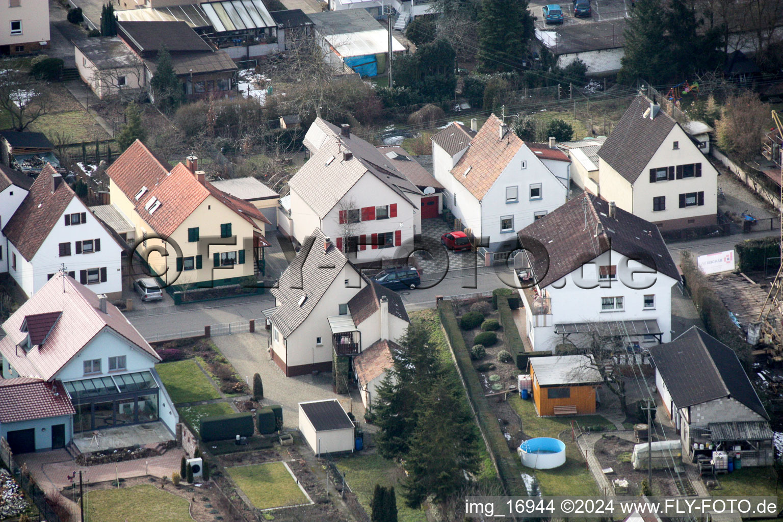 Waldstr in Kandel in the state Rhineland-Palatinate, Germany out of the air