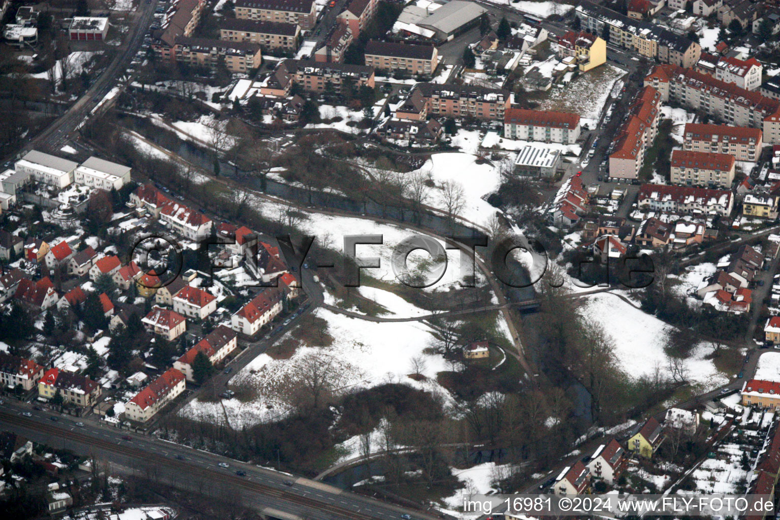 Rheinhafenstr, Albtal in the district Daxlanden in Karlsruhe in the state Baden-Wuerttemberg, Germany