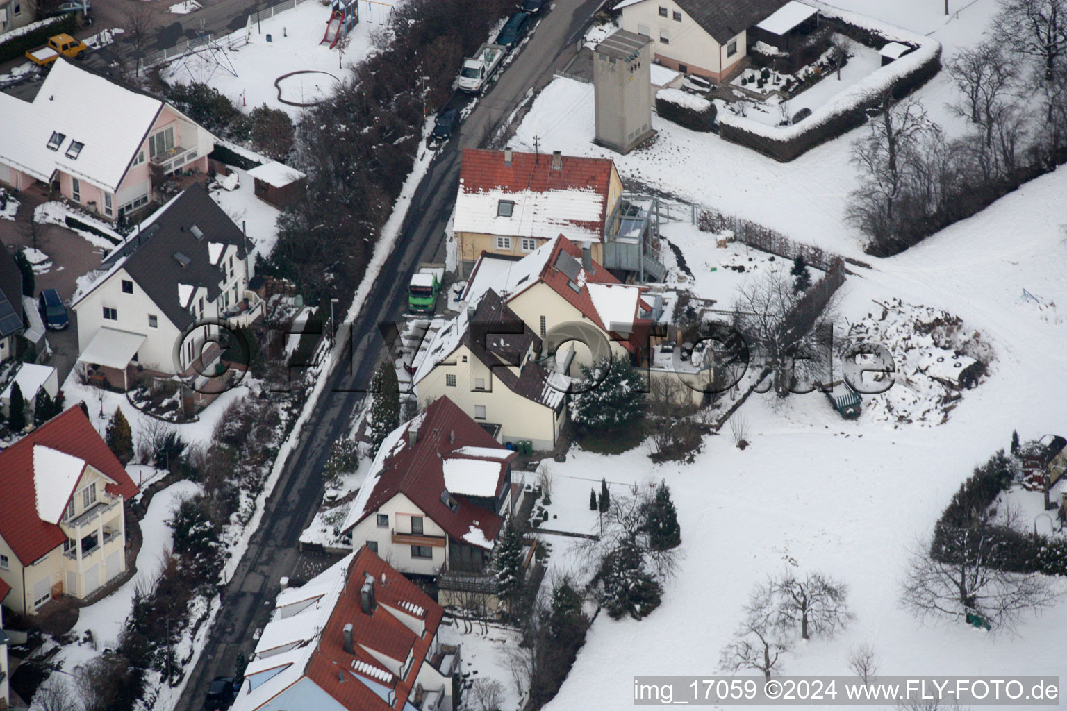 Aerial view of District Gräfenhausen in Birkenfeld in the state Baden-Wuerttemberg, Germany