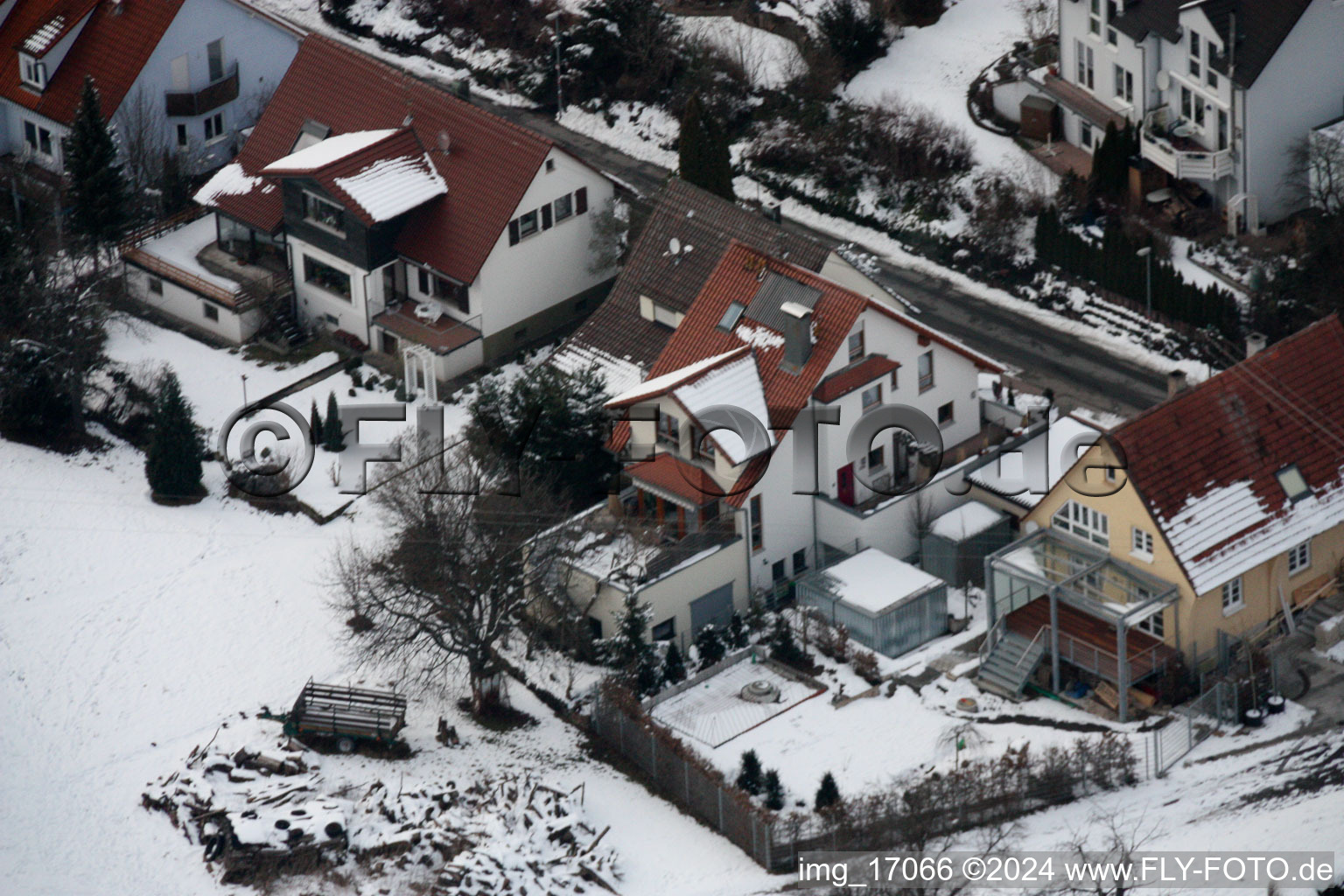 District Gräfenhausen in Birkenfeld in the state Baden-Wuerttemberg, Germany from above