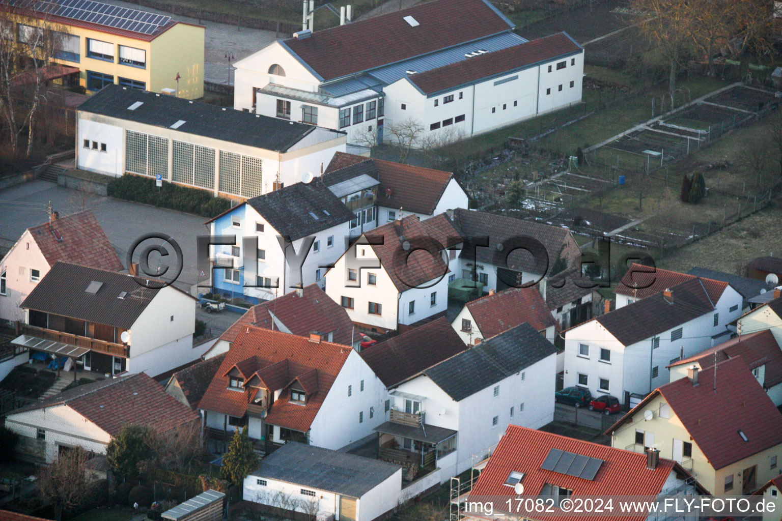 Fire brigade, sports hall in Minfeld in the state Rhineland-Palatinate, Germany