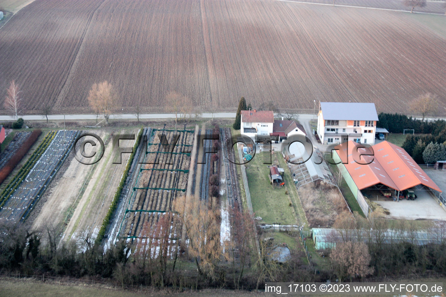 Aerial photograpy of Vollmersweiler in the state Rhineland-Palatinate, Germany