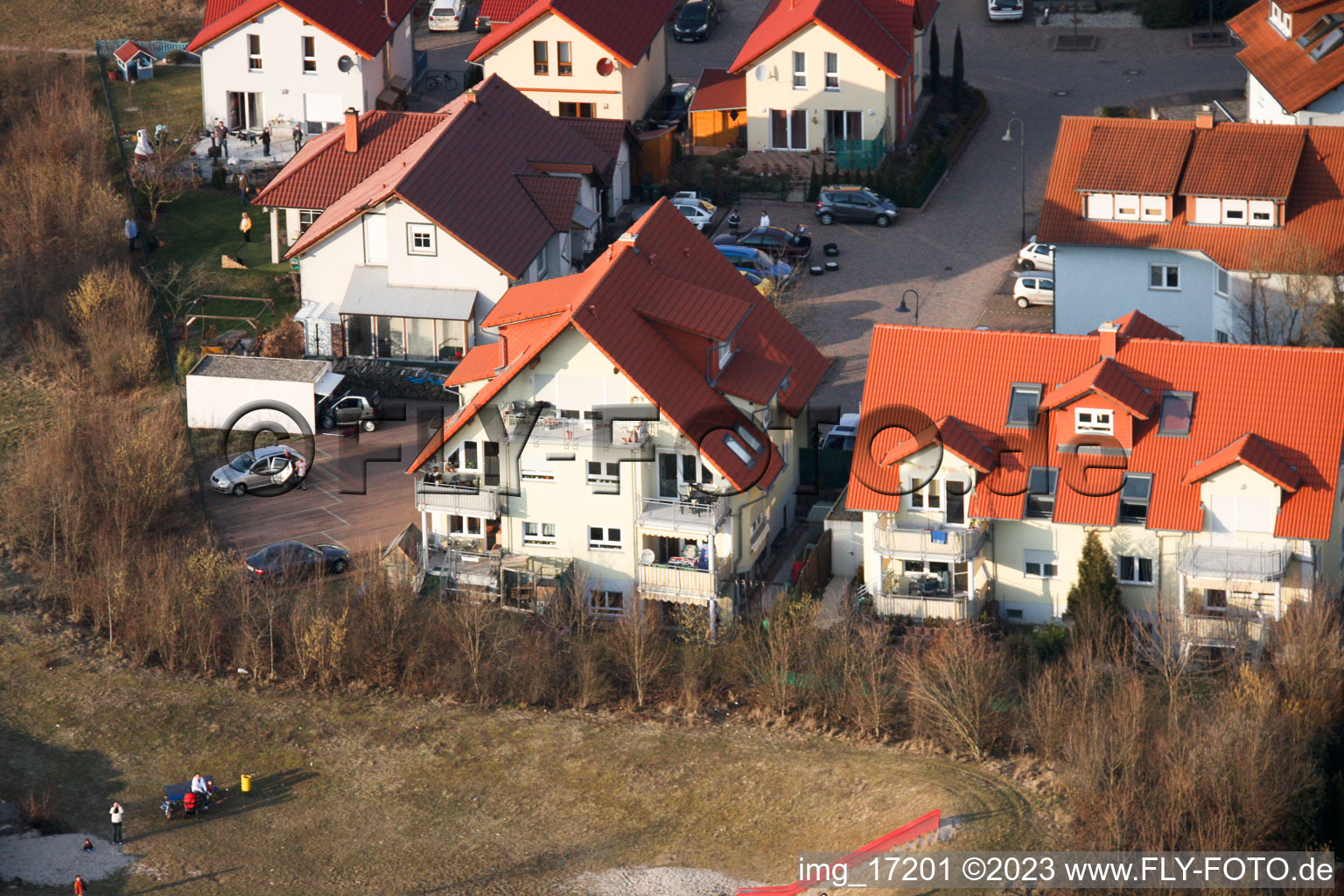 New development area O in Bellheim in the state Rhineland-Palatinate, Germany