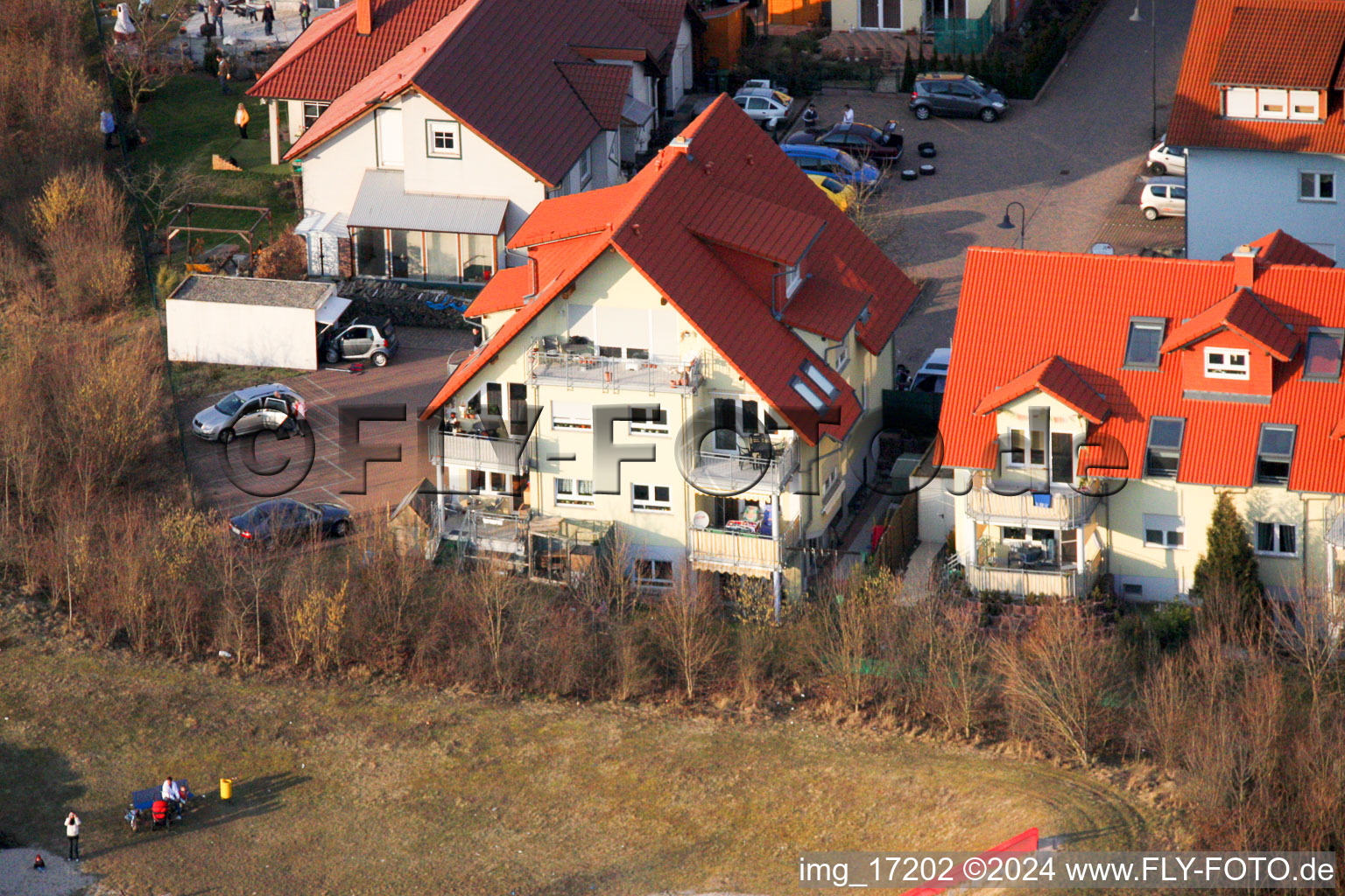 Aerial view of New development area O in Bellheim in the state Rhineland-Palatinate, Germany