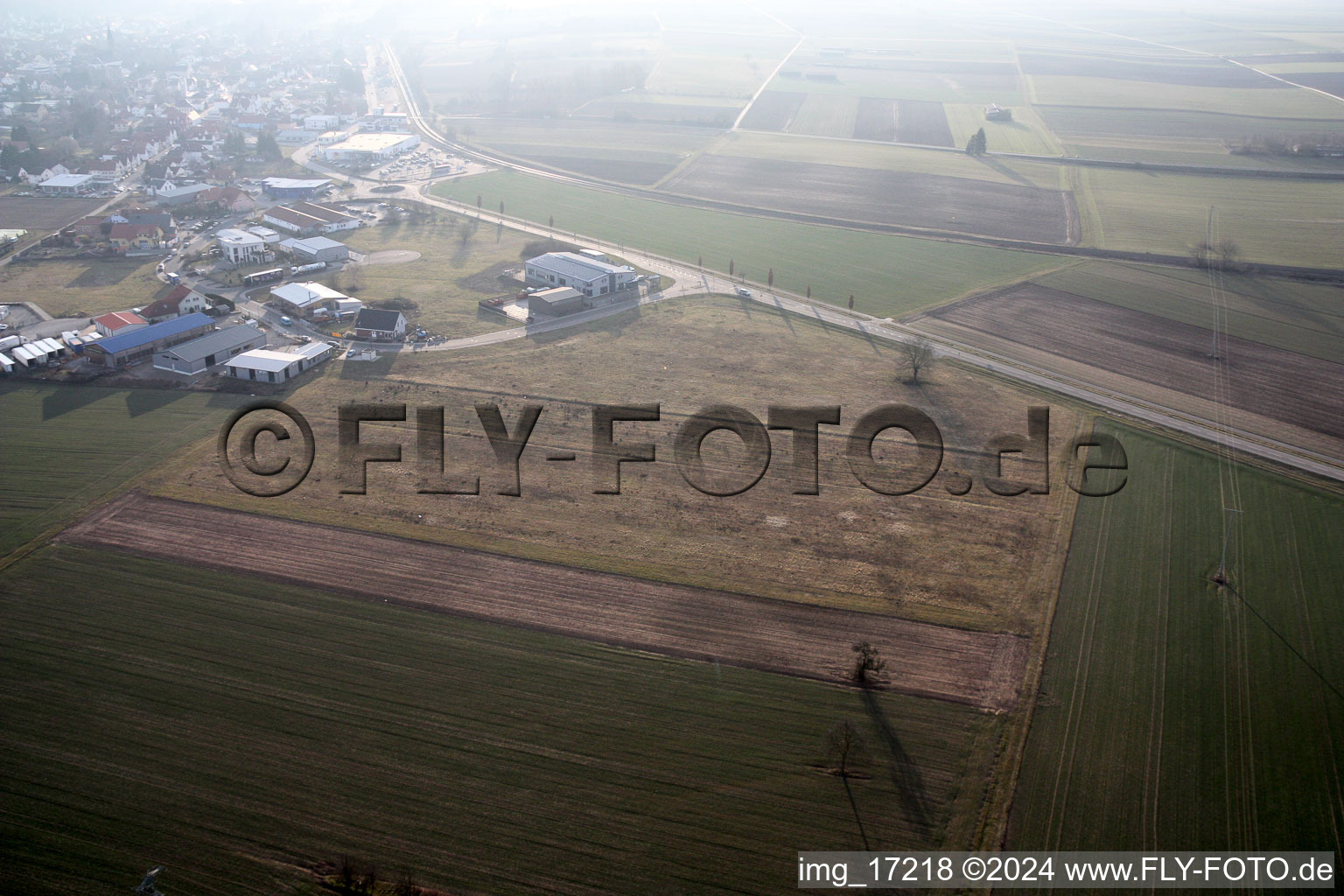 Aerial photograpy of Rülzheim in the state Rhineland-Palatinate, Germany