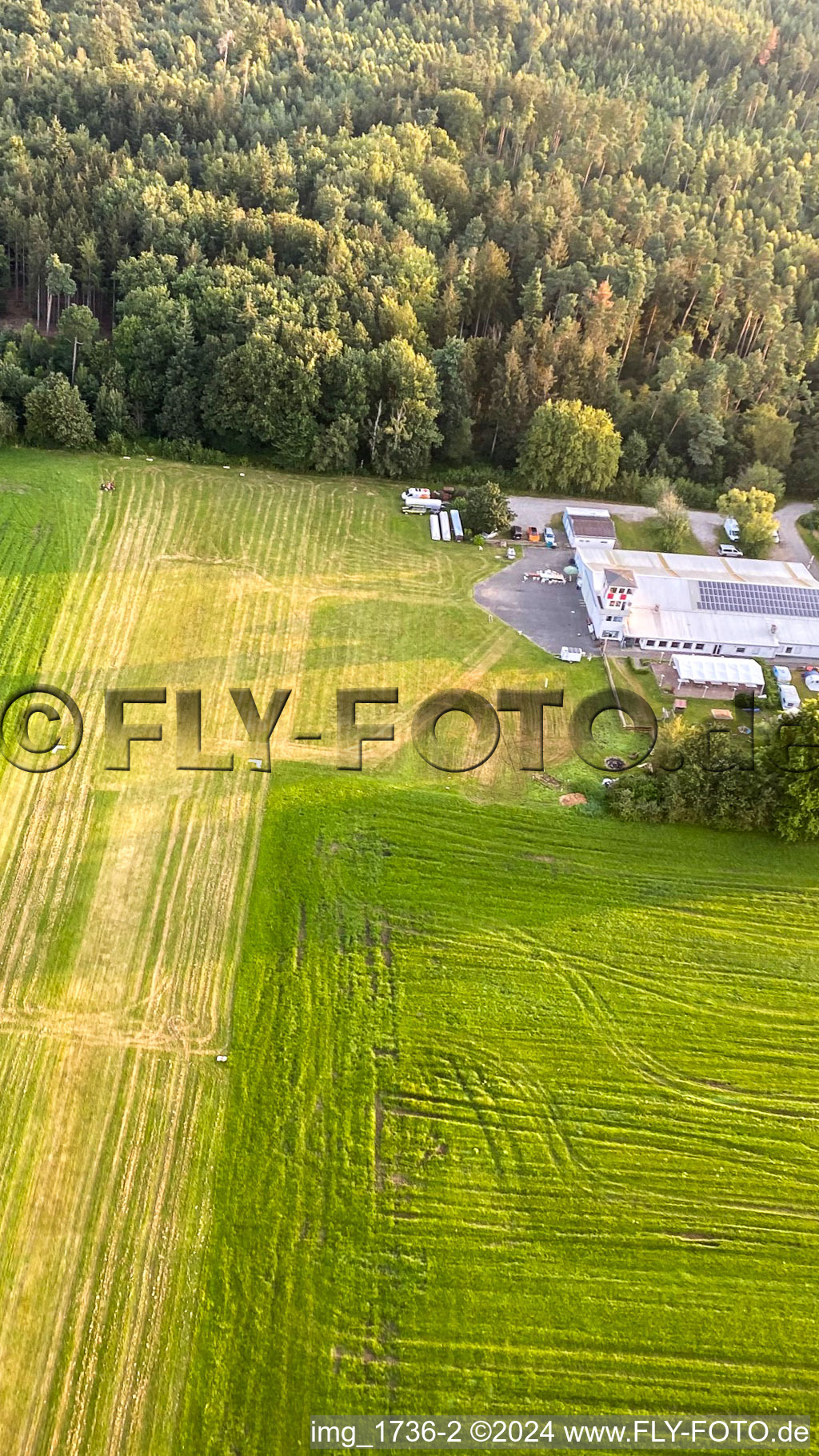 Gliding airfield in the district Vielbrunn in Michelstadt in the state Hesse, Germany