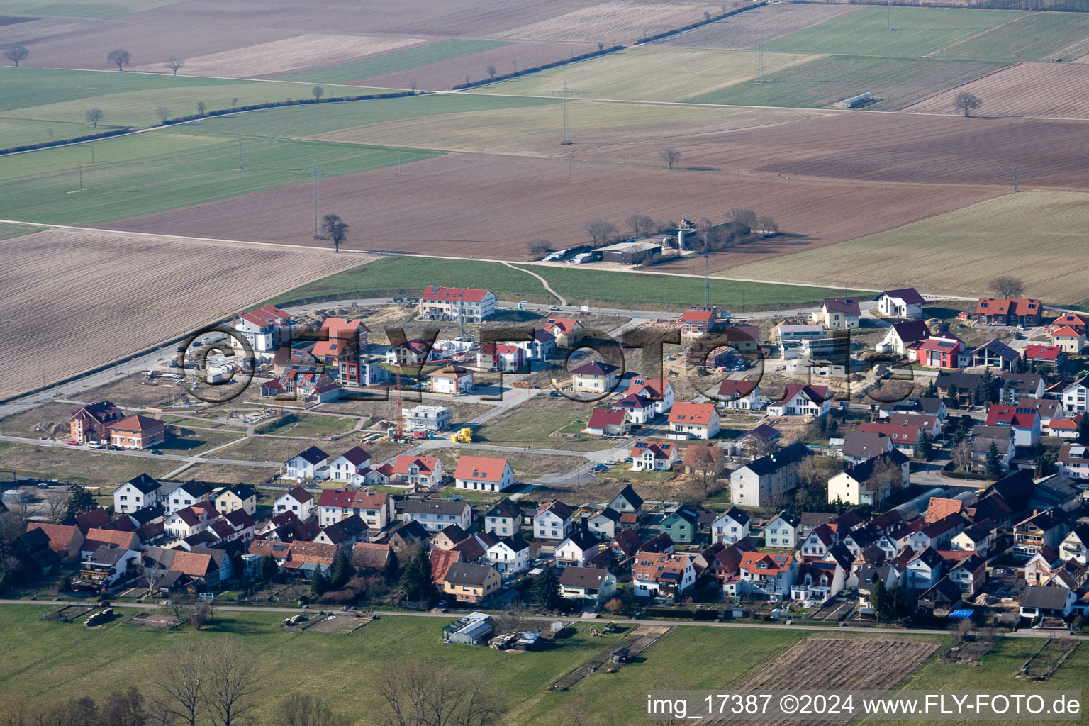 Drone image of Kandel in the state Rhineland-Palatinate, Germany