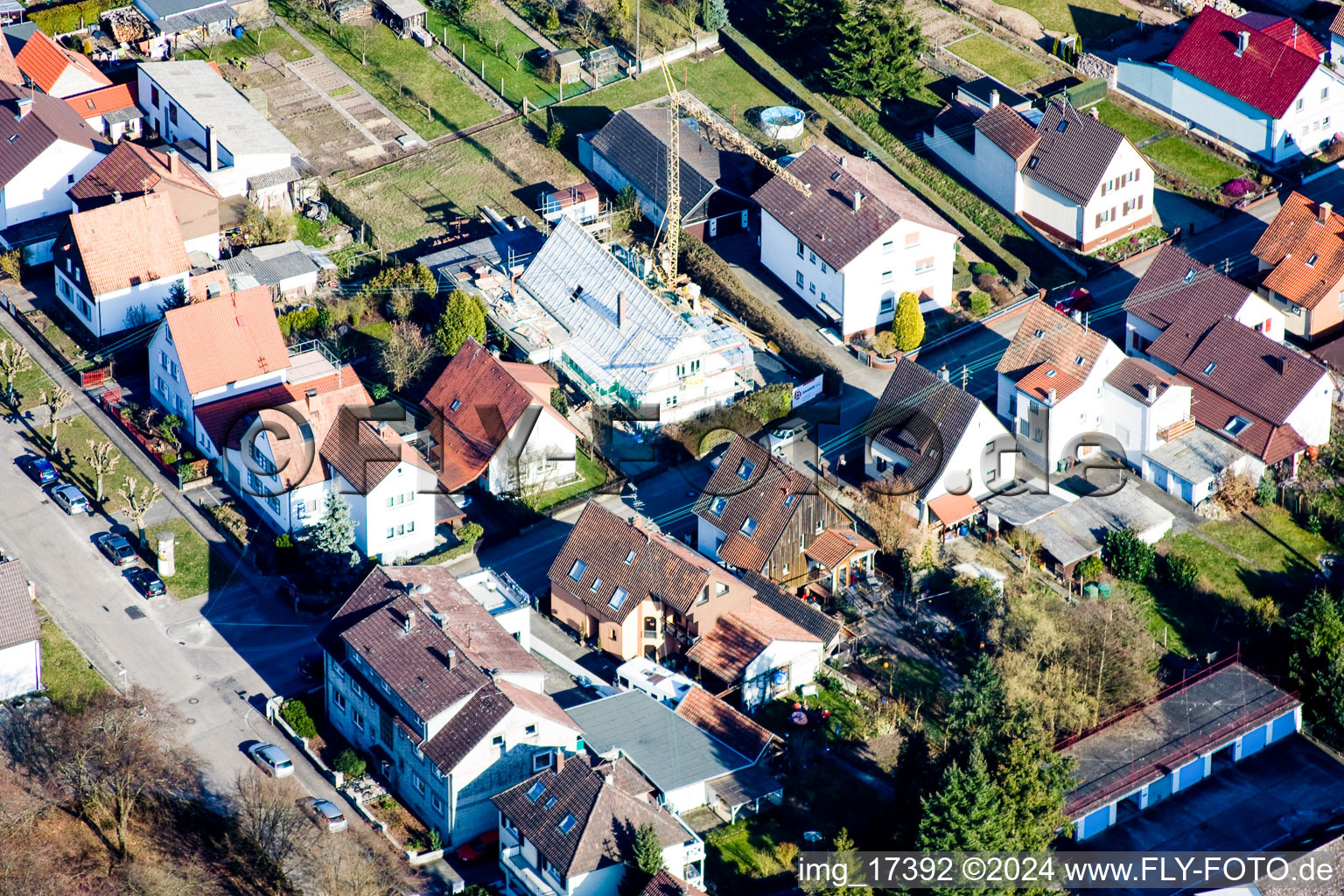 Kandel in the state Rhineland-Palatinate, Germany from a drone