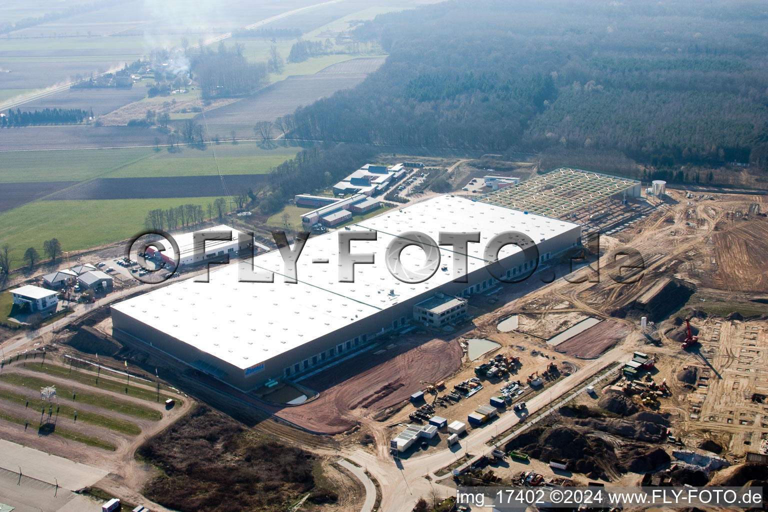 District Minderslachen in Kandel in the state Rhineland-Palatinate, Germany out of the air