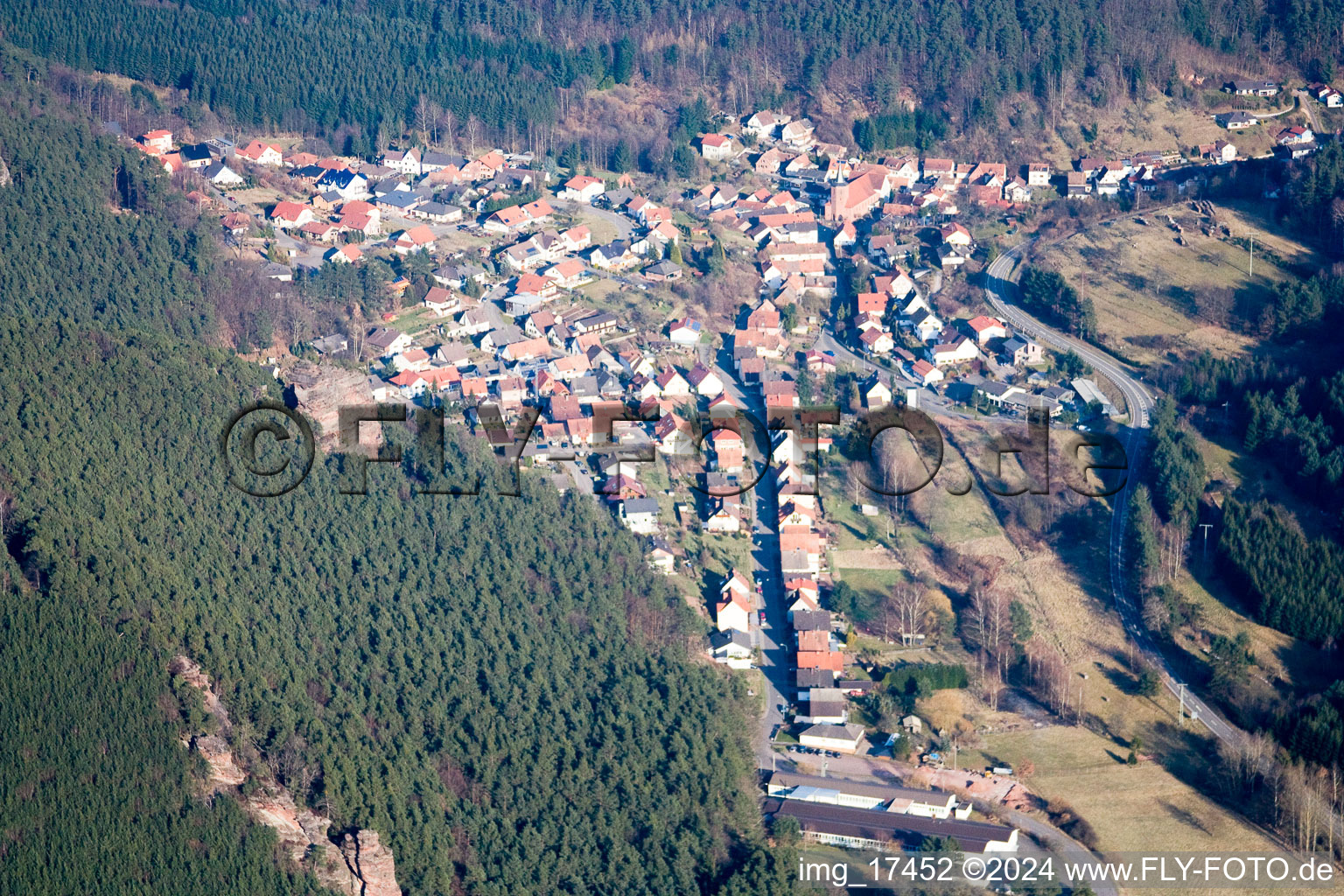 Aerial photograpy of Lug in the state Rhineland-Palatinate, Germany