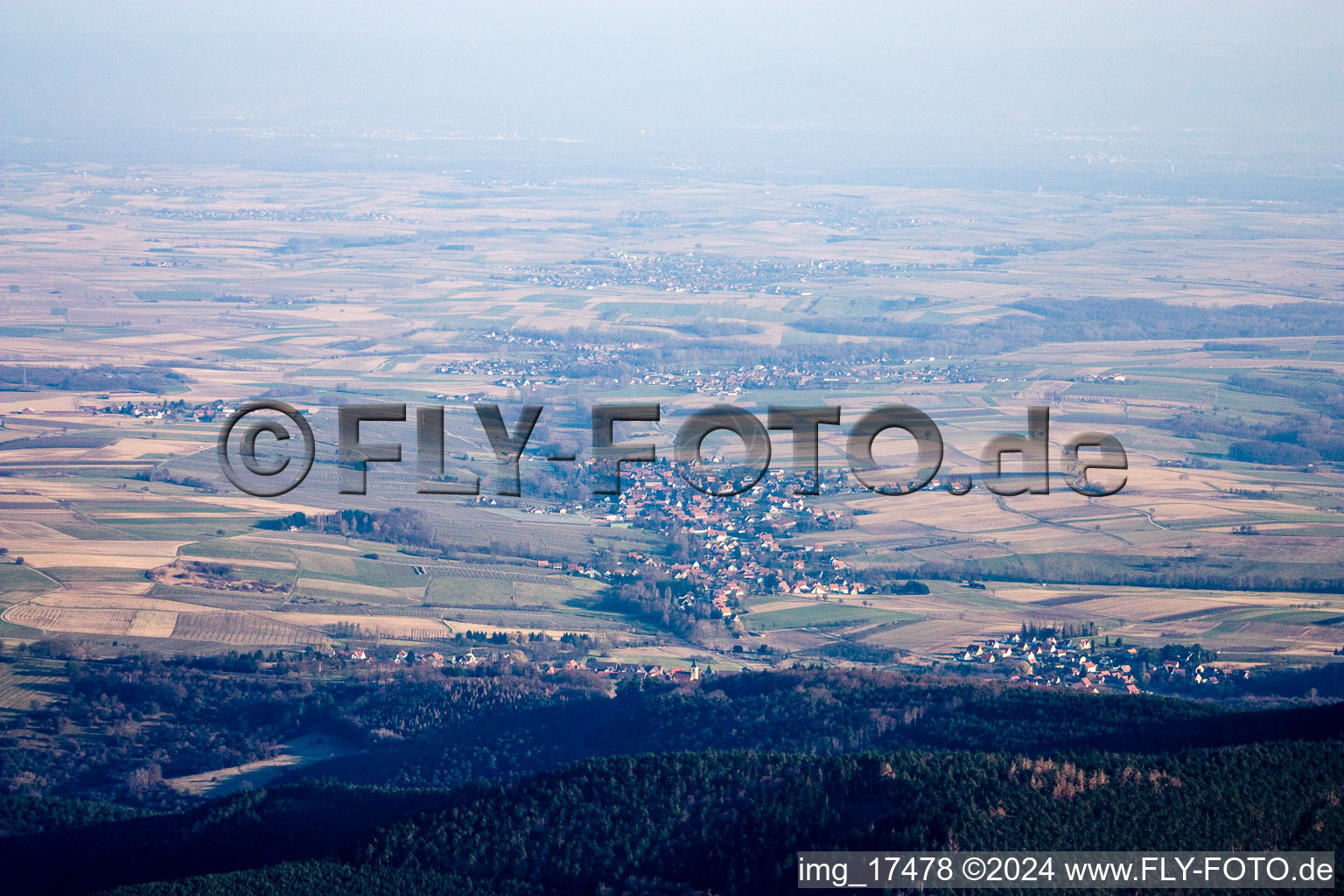 Drone image of Steinseltz in the state Bas-Rhin, France