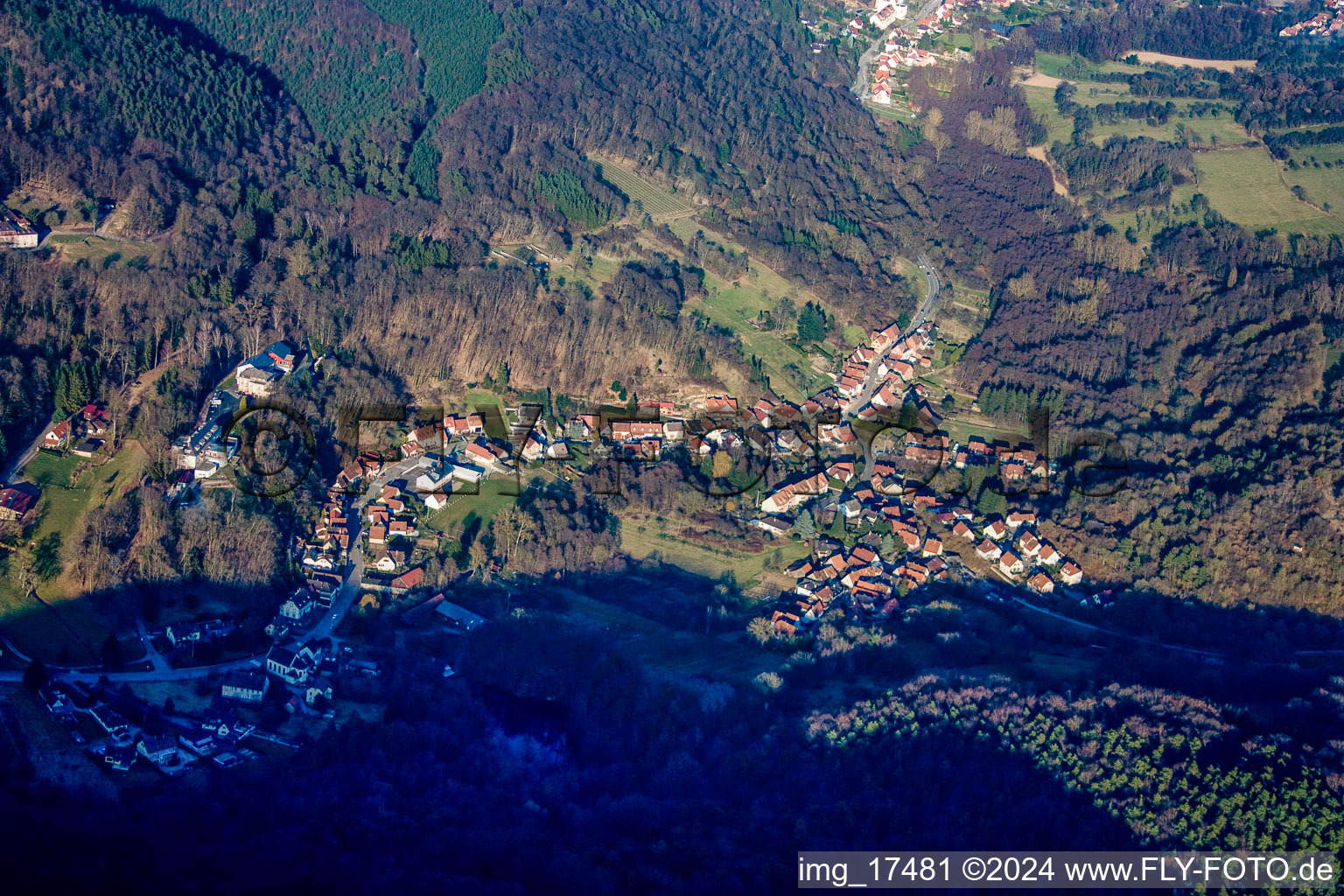 Weiler in the state Bas-Rhin, France out of the air