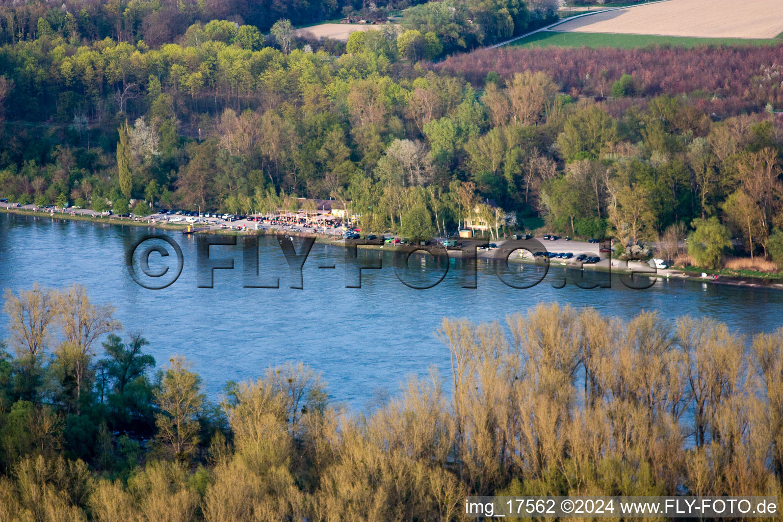 Ferry in Leimersheim in the state Rhineland-Palatinate, Germany