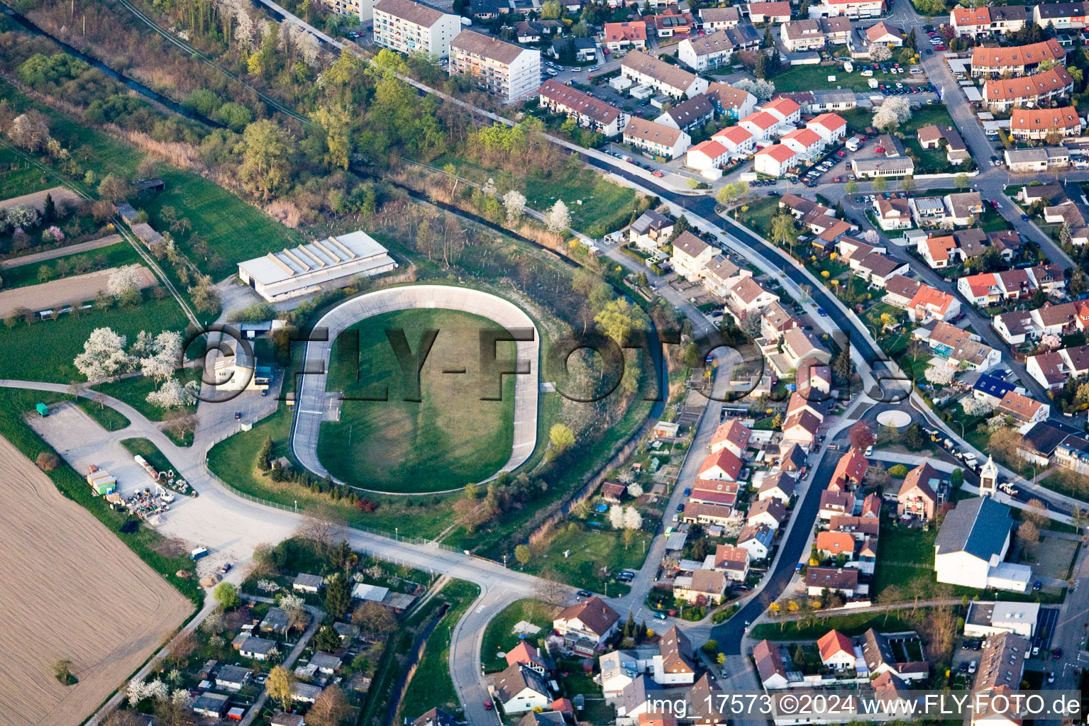 Racecourse of RV Badenia, Linkenheim in the district Linkenheim in Linkenheim-Hochstetten in the state Baden-Wuerttemberg, Germany