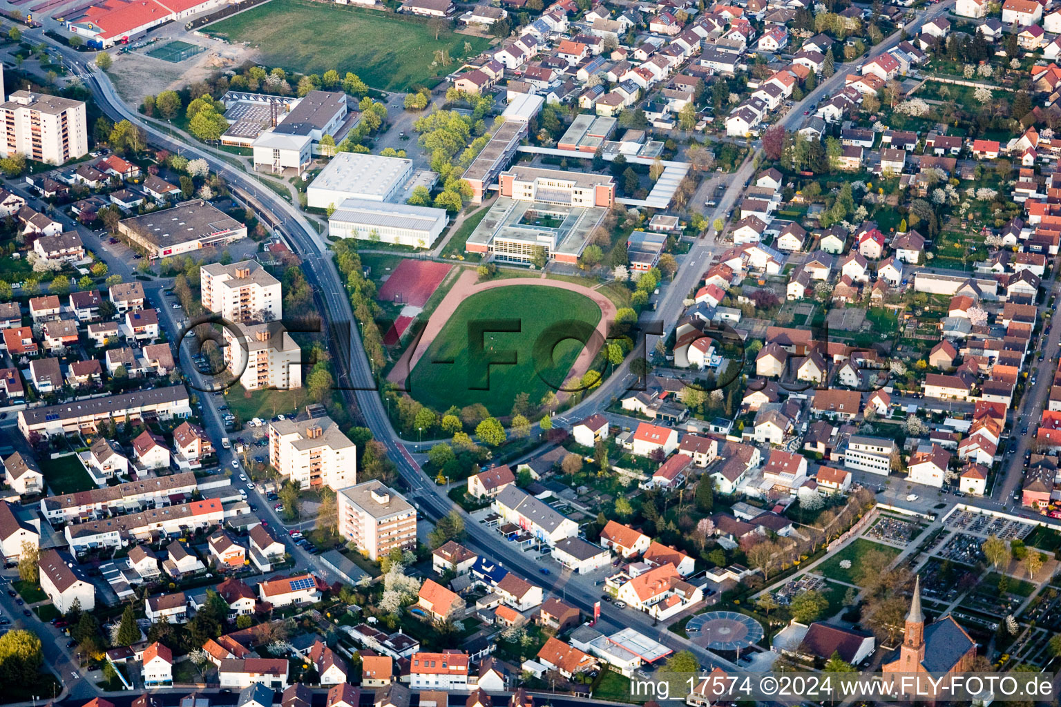 Linkenheim-Hochstetten in the state Baden-Wuerttemberg, Germany