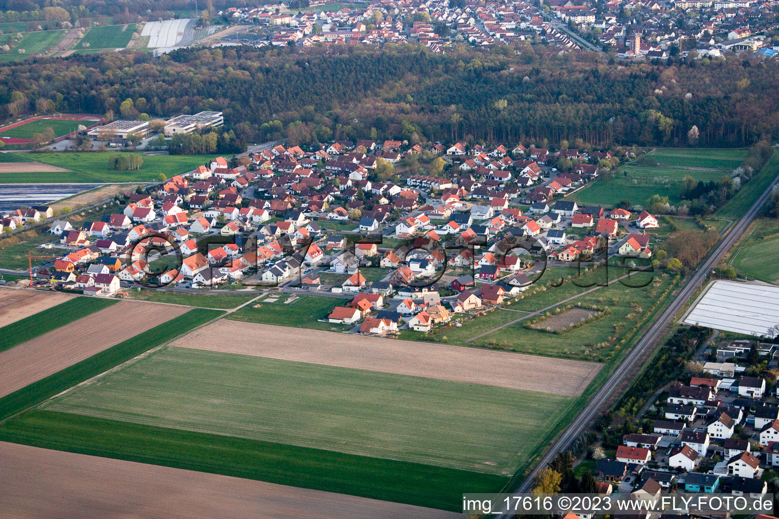 Tongruben new development area in Rheinzabern in the state Rhineland-Palatinate, Germany