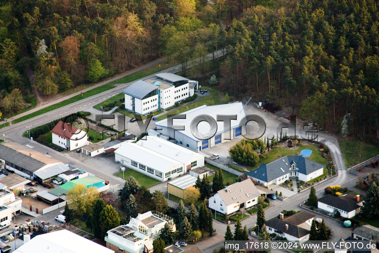 Bauernwald industrial estate in Rheinzabern in the state Rhineland-Palatinate, Germany