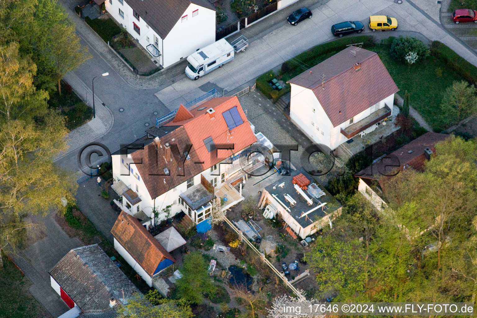 Aerial photograpy of At the Schwanenweier in Kandel in the state Rhineland-Palatinate, Germany