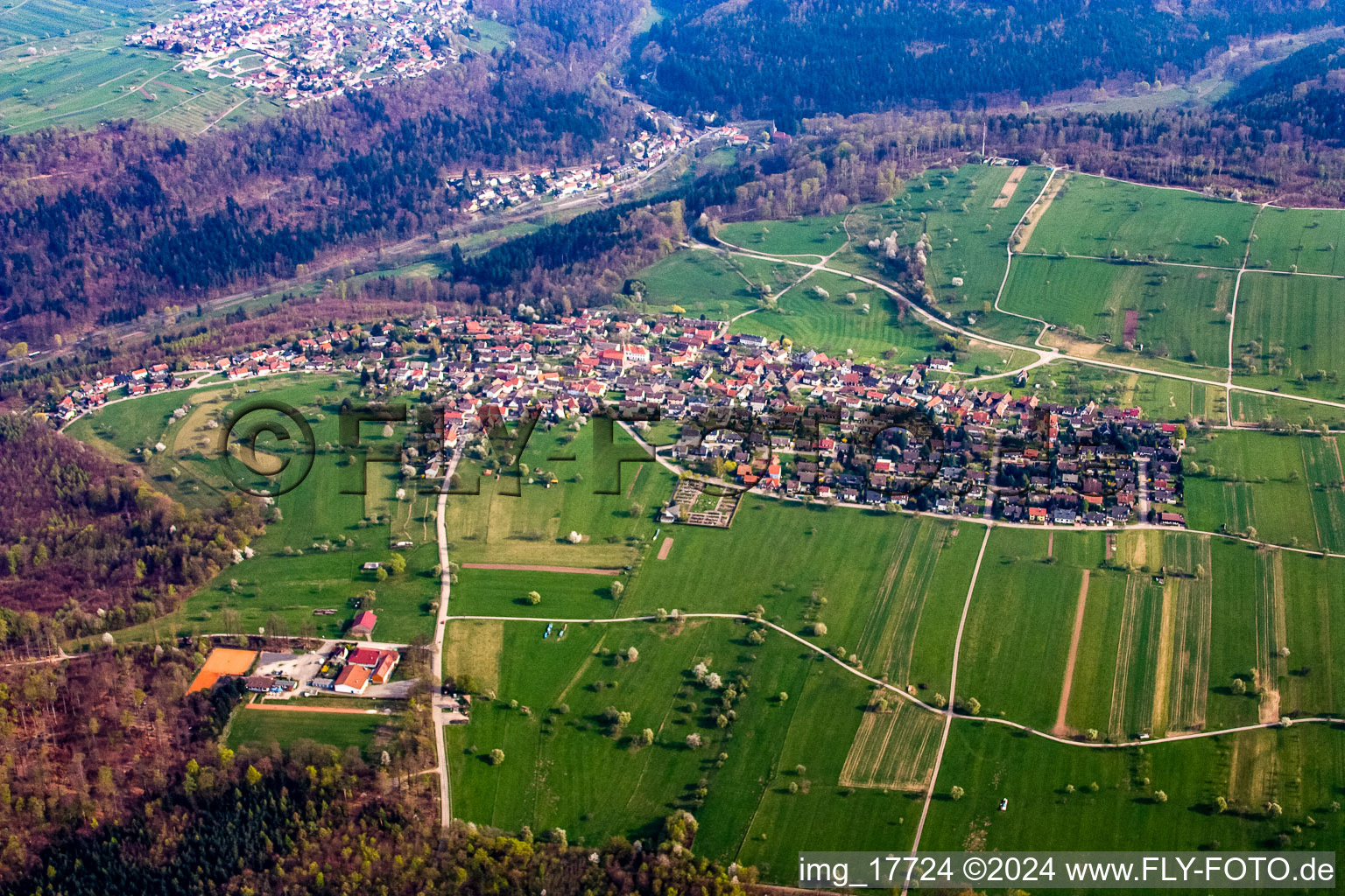 District Etzenrot in Waldbronn in the state Baden-Wuerttemberg, Germany