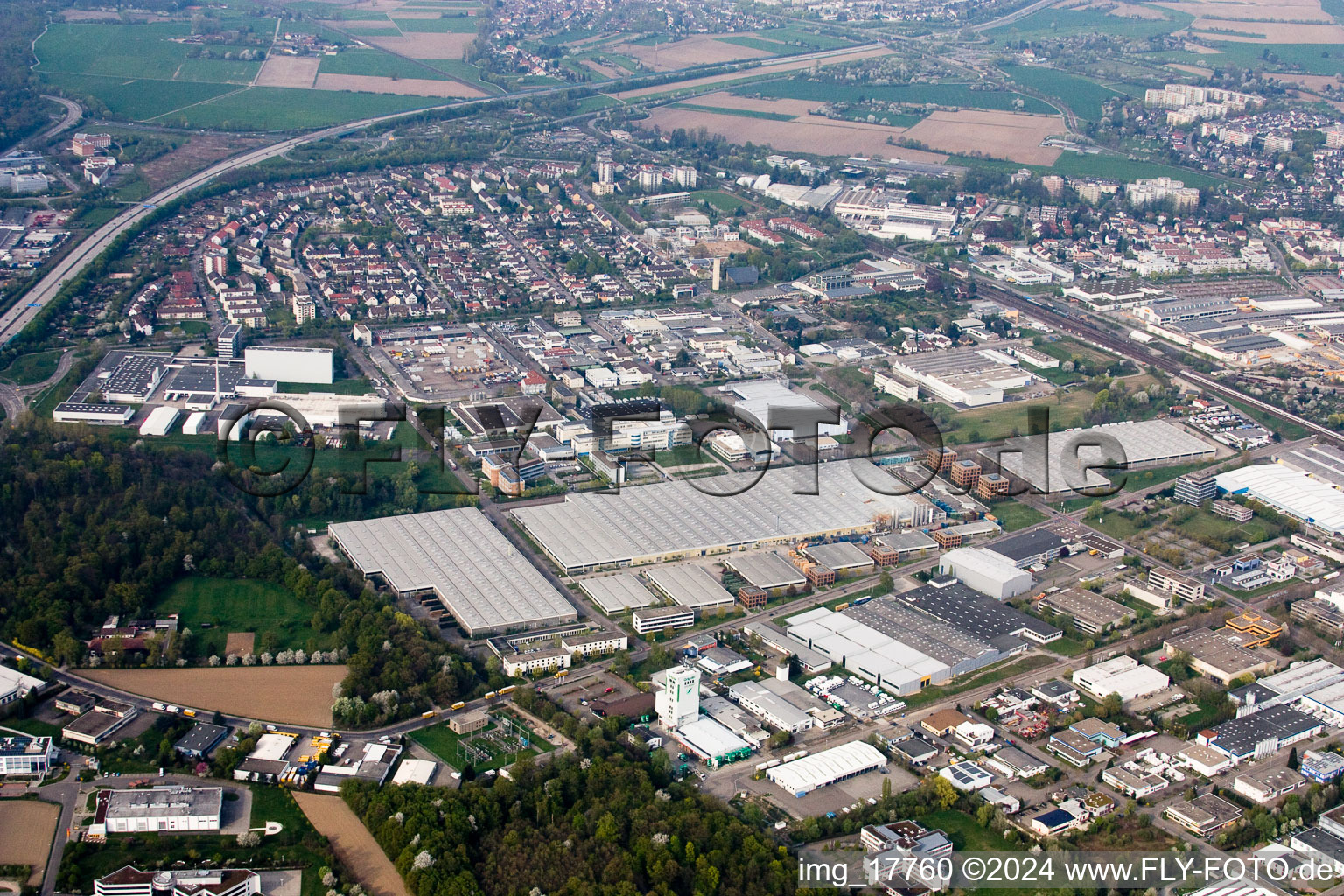 Daimler parts warehouse, Mercedes glass warehouse in Ettlingen in the state Baden-Wuerttemberg, Germany