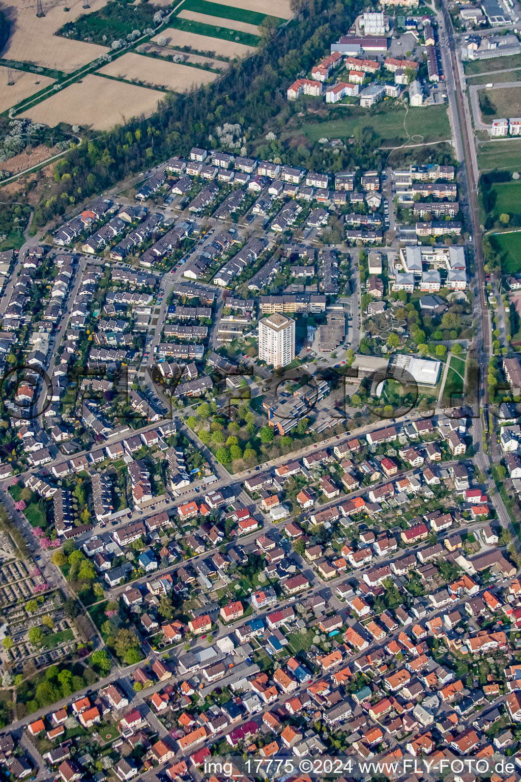 Vosgesstr in the district Forchheim in Rheinstetten in the state Baden-Wuerttemberg, Germany