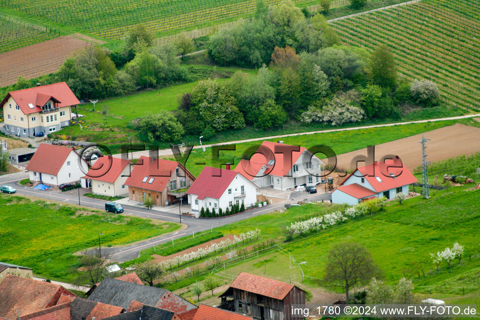 New development area in Hergersweiler in the state Rhineland-Palatinate, Germany