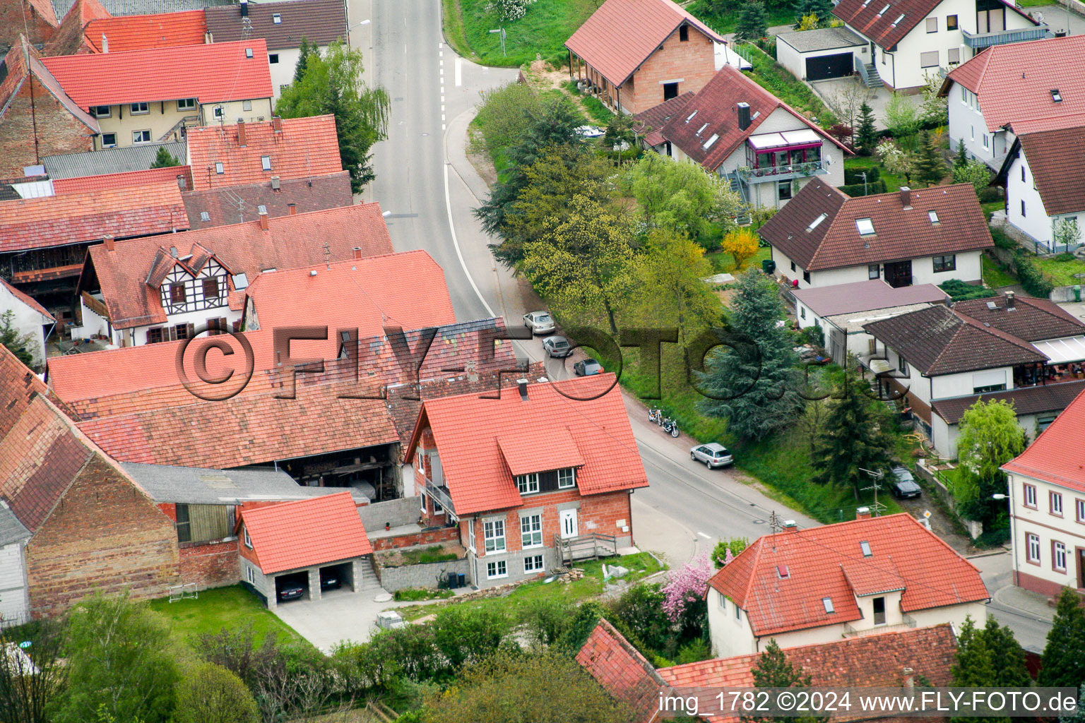 Hergersweiler in the state Rhineland-Palatinate, Germany from the drone perspective