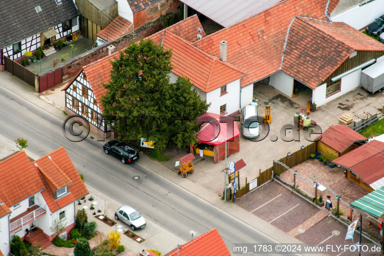 Hergersweiler in the state Rhineland-Palatinate, Germany from a drone