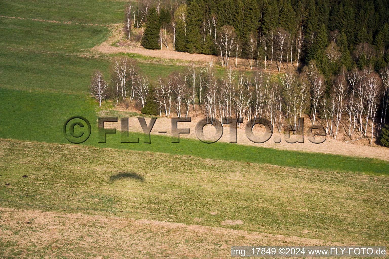 Raisting in the state Bavaria, Germany from the plane