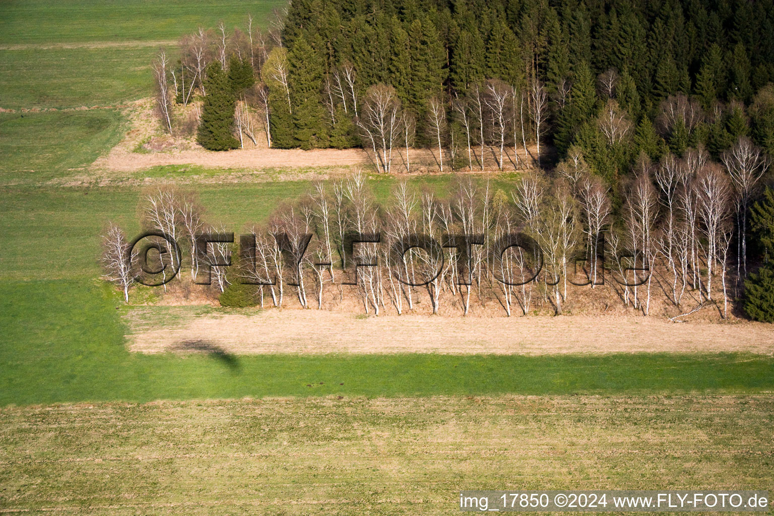 Bird's eye view of Raisting in the state Bavaria, Germany