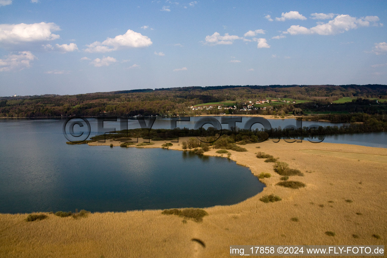 Ammersee in Vorderfischen in the state Bavaria, Germany