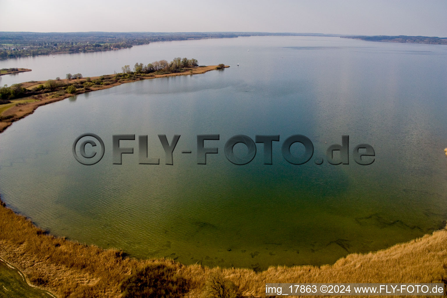 Riparian areas on the lake area of Ammersee in Diessen am Ammersee in the state Bavaria