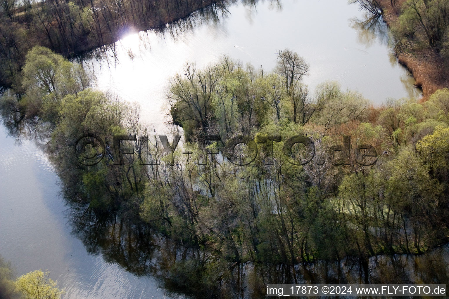 At Lake Ammersee in Fischen in the state Bavaria, Germany out of the air