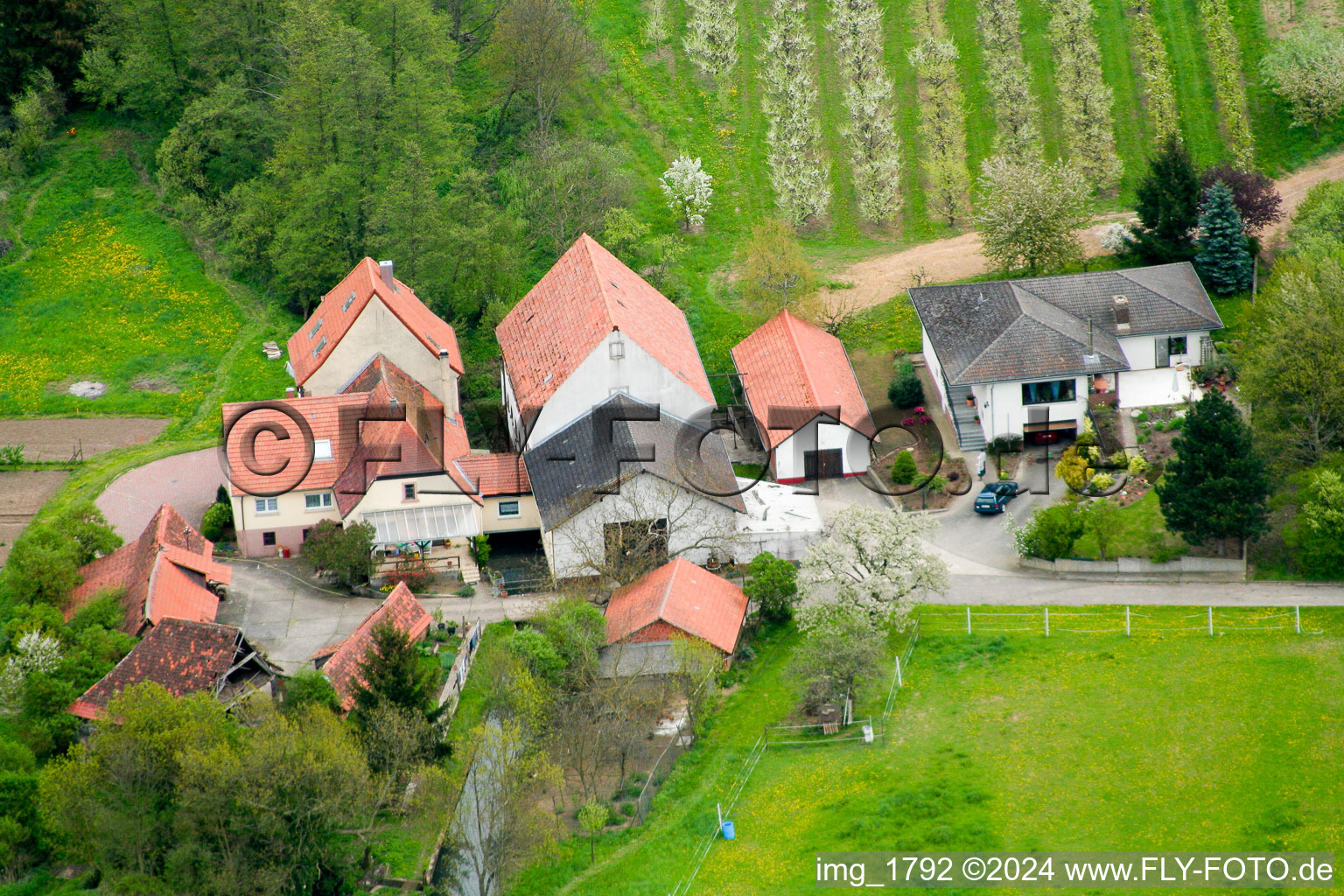 Winden in the state Rhineland-Palatinate, Germany seen from a drone