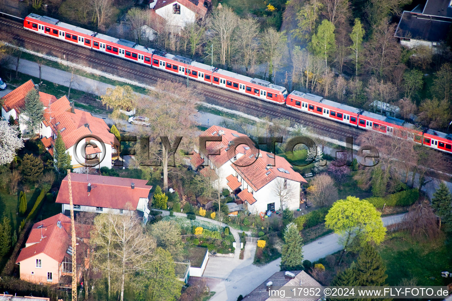 At Lake Starnberg in Tutzing in the state Bavaria, Germany out of the air