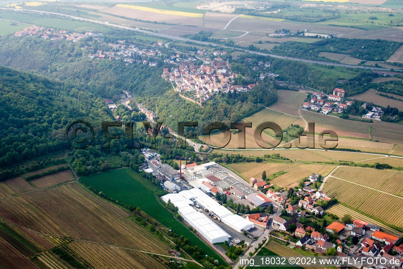 Aerial photograpy of Gechem GmbH in Kleinkarlbach in the state Rhineland-Palatinate, Germany