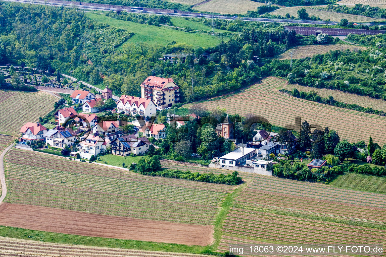 The district on Sausenheimerstrasse in Neuleiningen in the state Rhineland-Palatinate, Germany