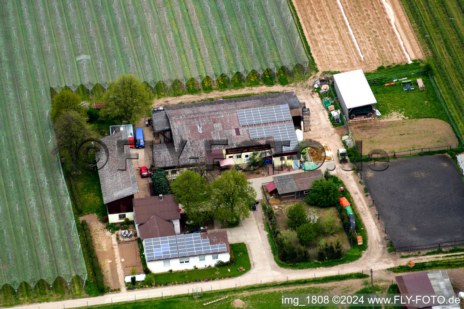 Aerial photograpy of Lindenhof in Winden in the state Rhineland-Palatinate, Germany