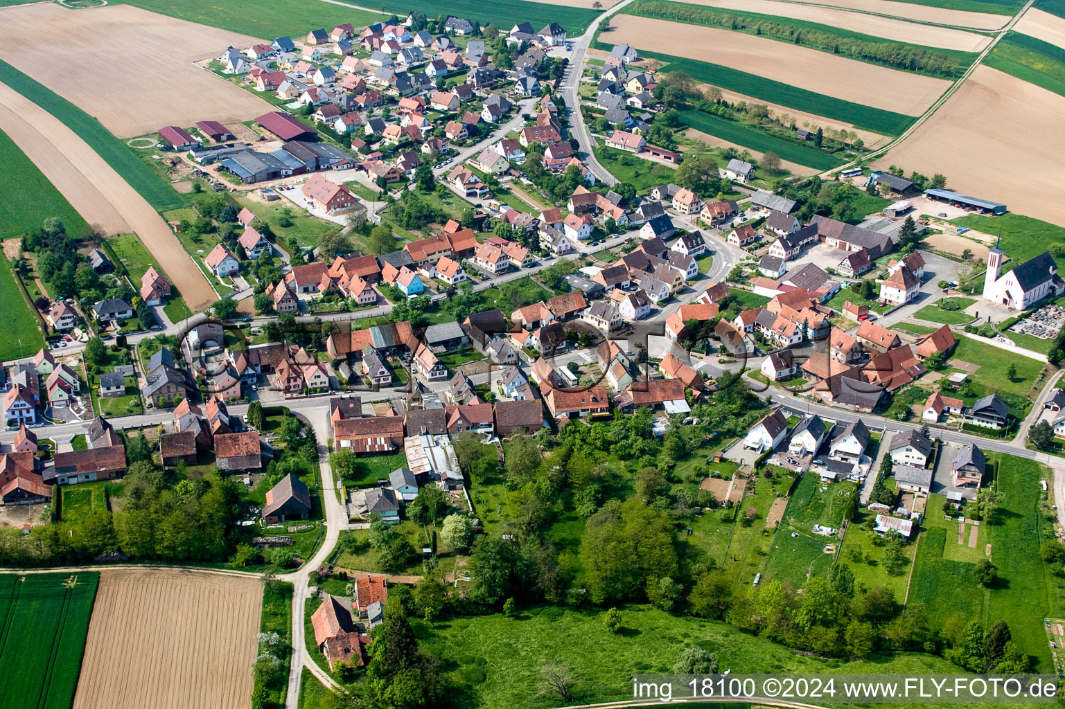 Village view in Buhl in the state Bas-Rhin, France