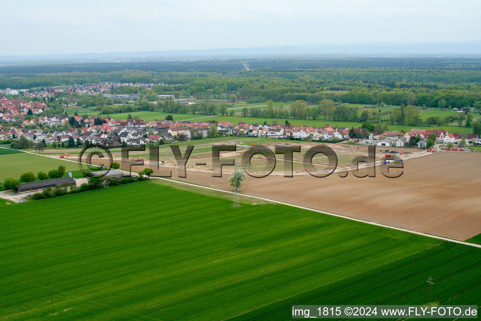 Mountain trail before construction begins in Kandel in the state Rhineland-Palatinate, Germany