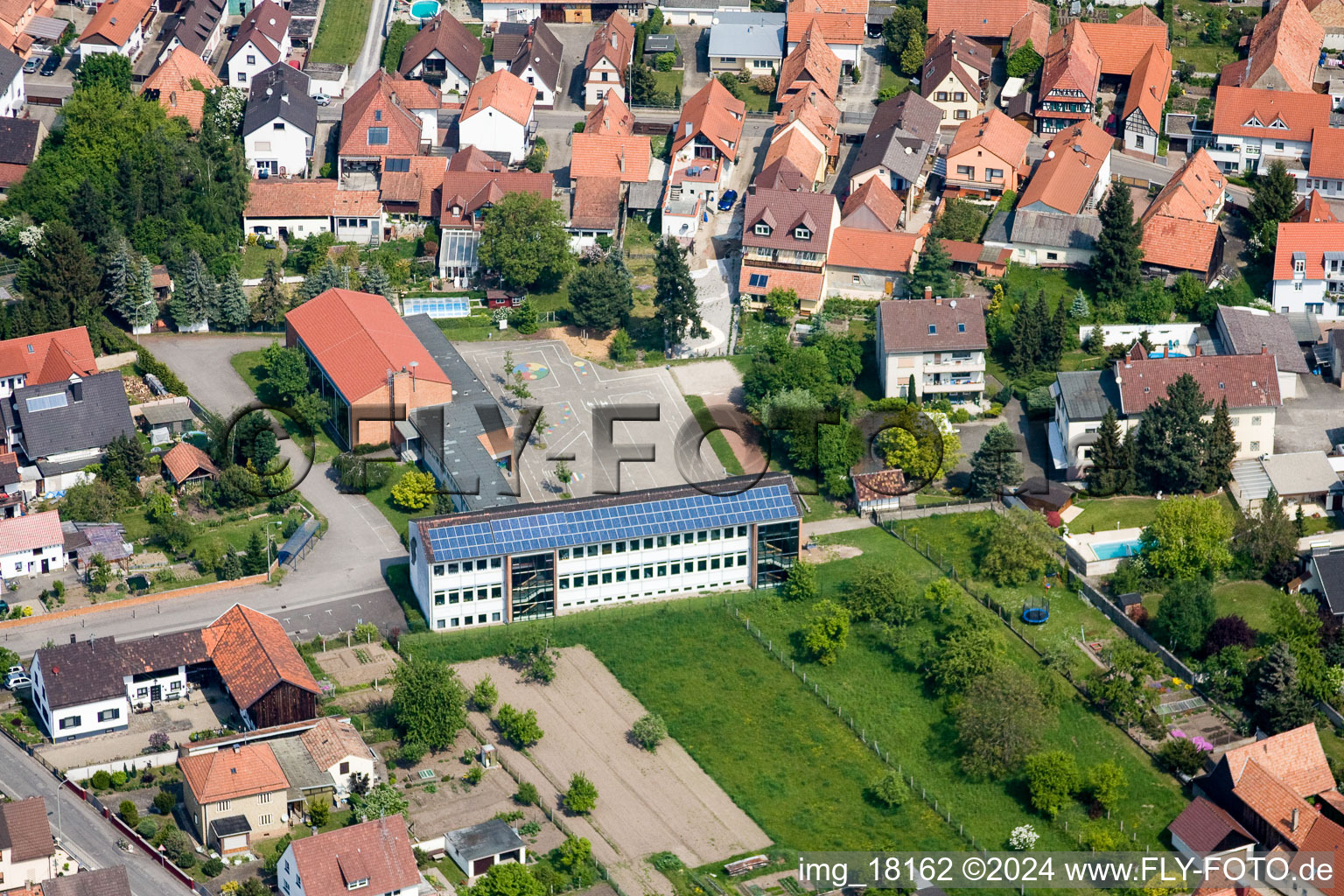 Lauterbourg in the state Bas-Rhin, France from the plane