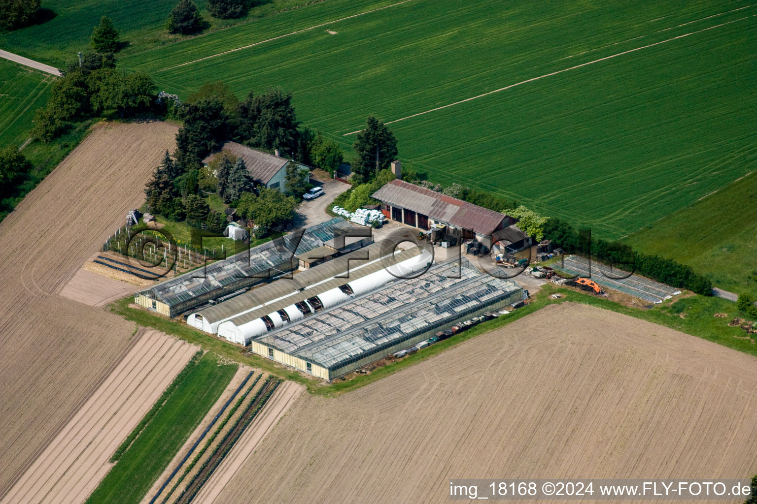 Aerial photograpy of Bösherz Hof in the district Neulauterburg in Berg in the state Rhineland-Palatinate, Germany