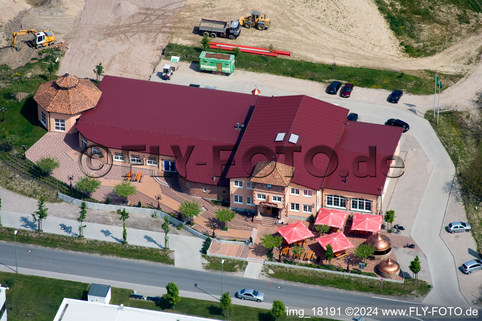 Building of the brewery Stadtbrauhaus in Hagenbach in the state Rhineland-Palatinate