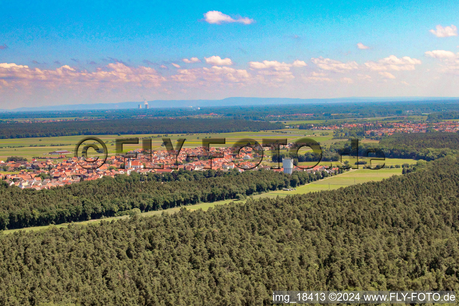 Hatzenbühl in the state Rhineland-Palatinate, Germany out of the air