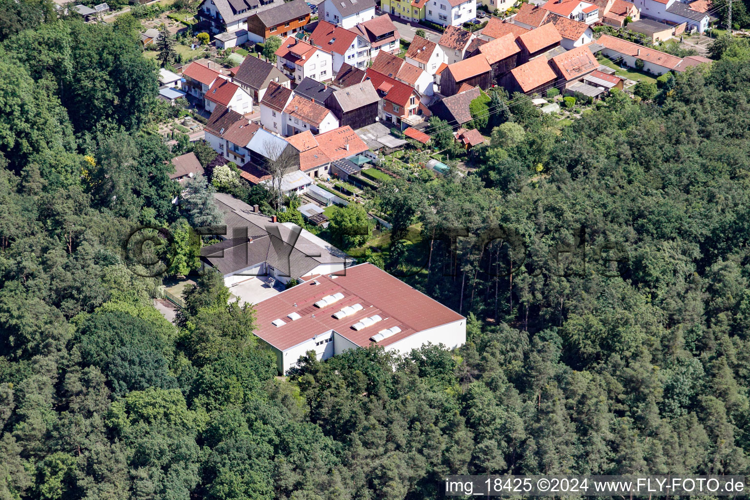 Hatzenbühl in the state Rhineland-Palatinate, Germany from the drone perspective