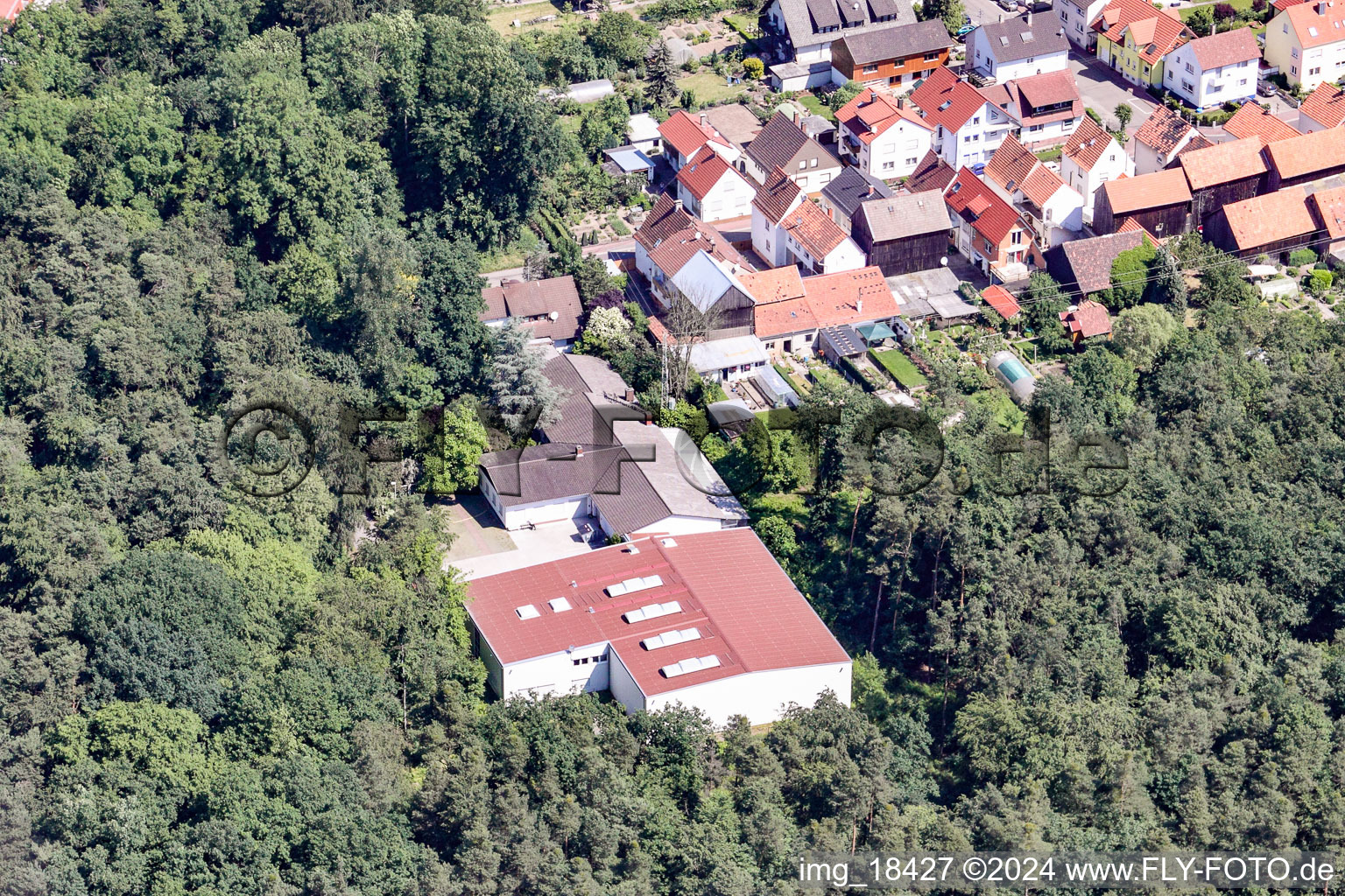 Hatzenbühl in the state Rhineland-Palatinate, Germany seen from a drone