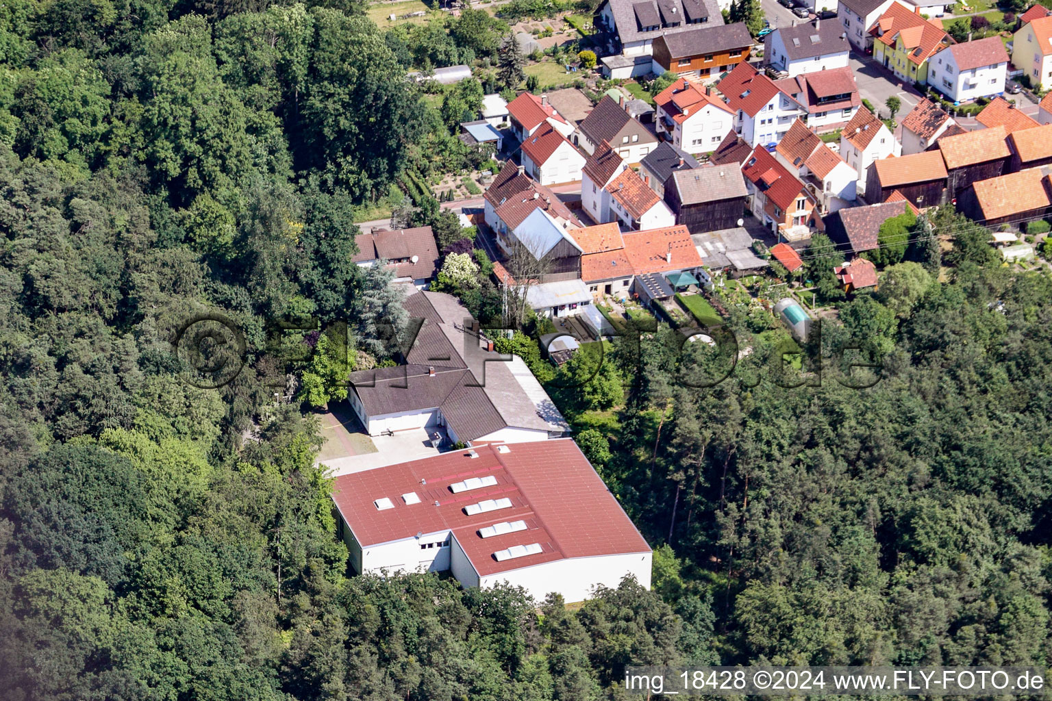 Aerial view of Hatzenbühl in the state Rhineland-Palatinate, Germany