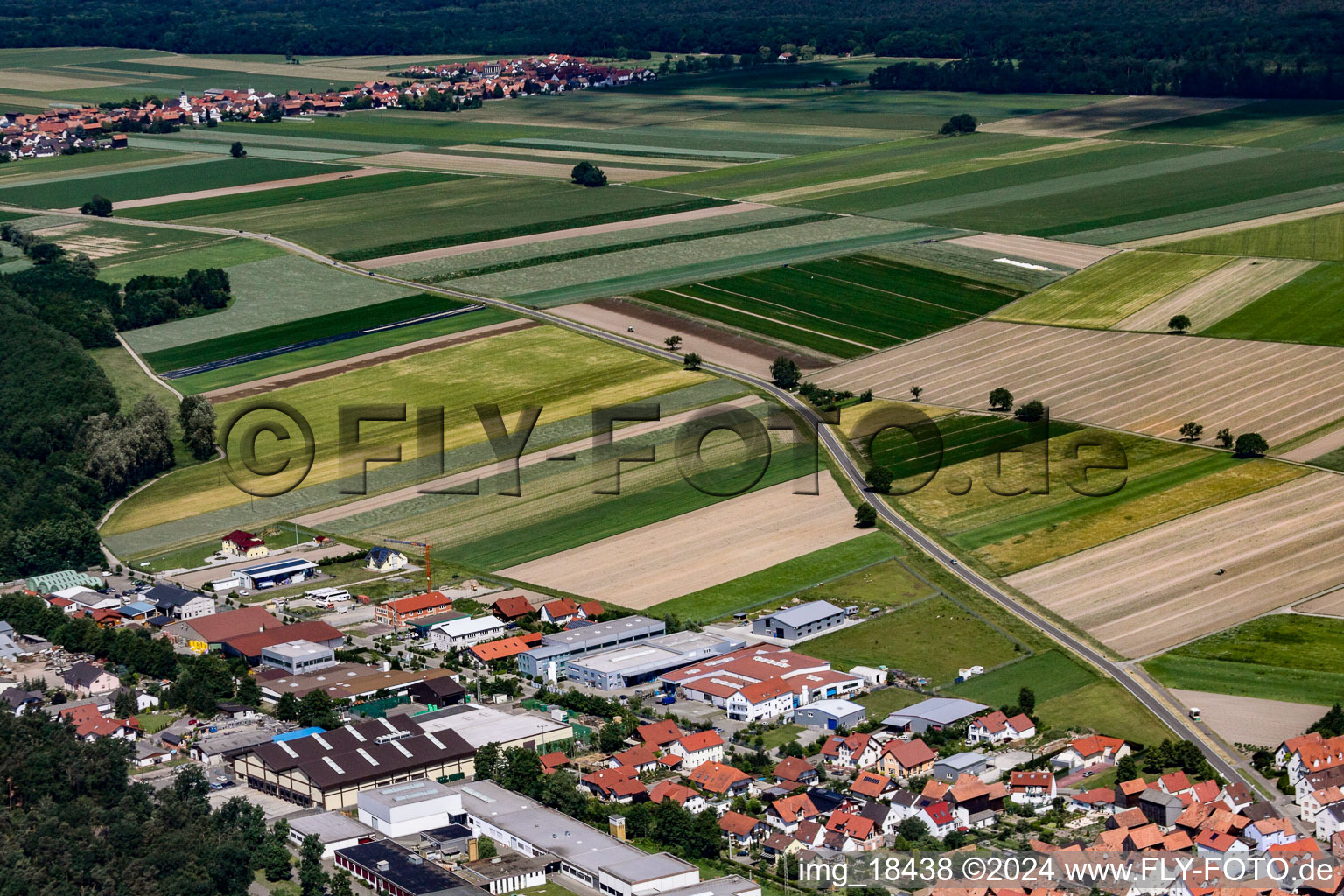 Drone image of Hatzenbühl in the state Rhineland-Palatinate, Germany