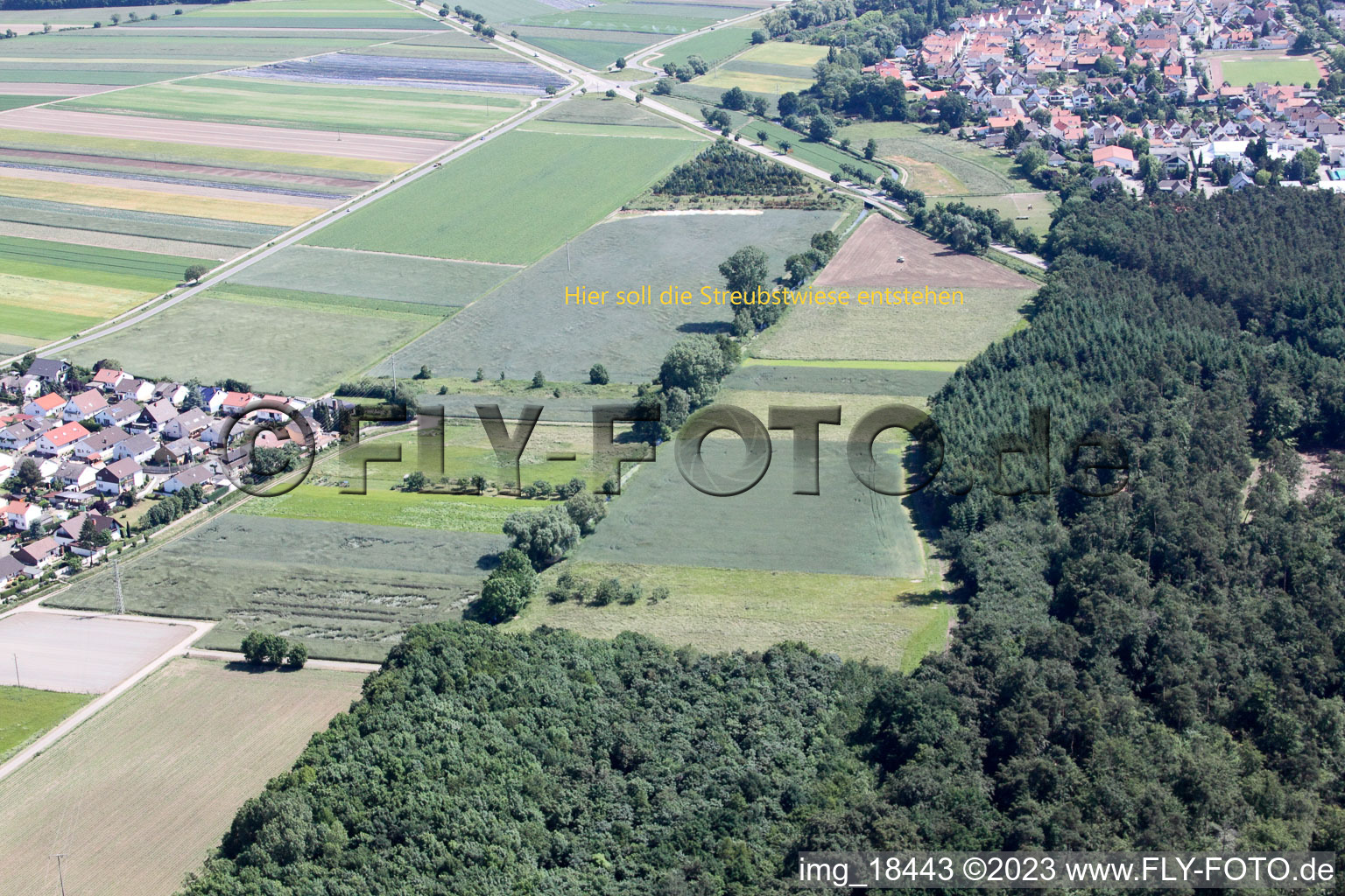 Aerial photograpy of Hatzenbühl in the state Rhineland-Palatinate, Germany